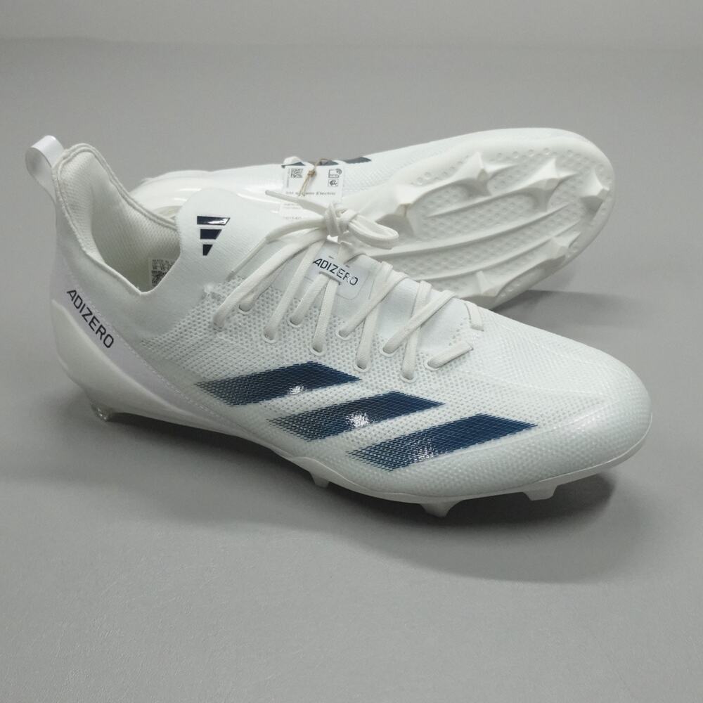Adidas SM Adizero Electric + Football Cleats Men's Size 16 White Navy IH0540